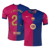 Maillot domicile authentique Barcelone F.DE JONG #21 2024/25 - Logo Spotify sans texte